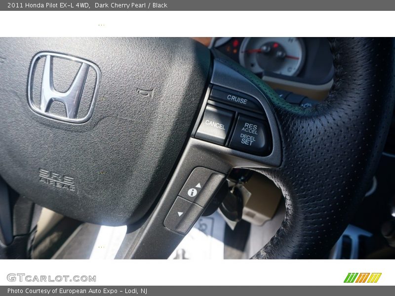 Dark Cherry Pearl / Black 2011 Honda Pilot EX-L 4WD