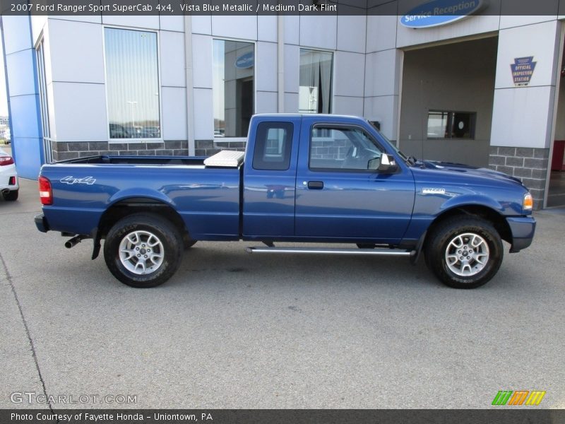 Vista Blue Metallic / Medium Dark Flint 2007 Ford Ranger Sport SuperCab 4x4
