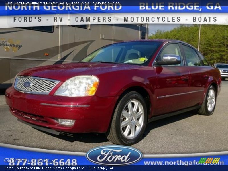 Merlot Metallic / Pebble Beige 2005 Ford Five Hundred Limited AWD