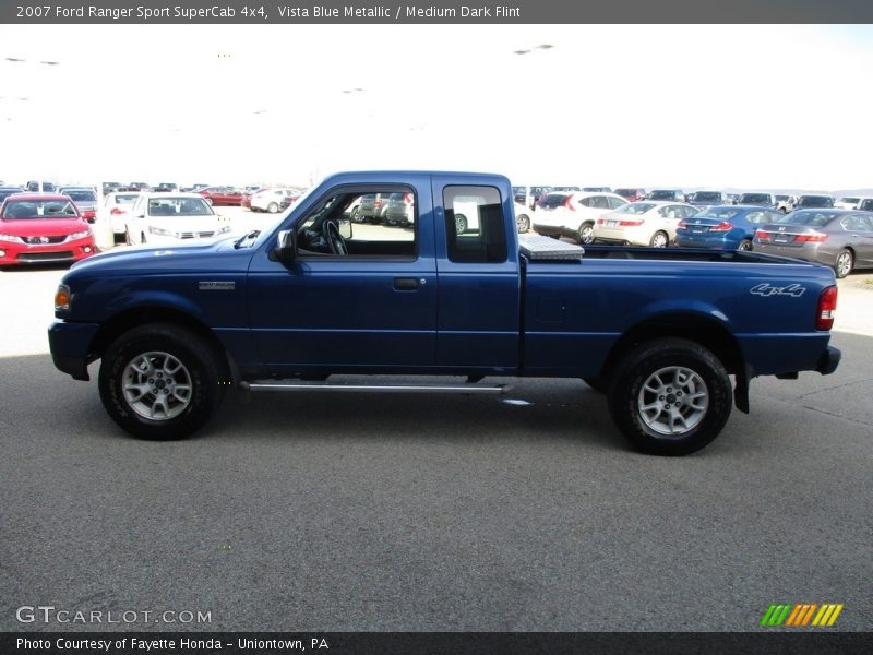 Vista Blue Metallic / Medium Dark Flint 2007 Ford Ranger Sport SuperCab 4x4