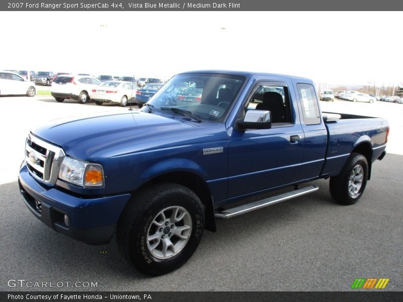 Vista Blue Metallic / Medium Dark Flint 2007 Ford Ranger Sport SuperCab 4x4