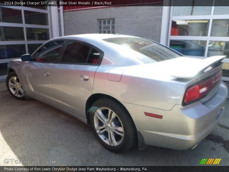 Billet Silver Metallic / Black/Red 2014 Dodge Charger SXT AWD