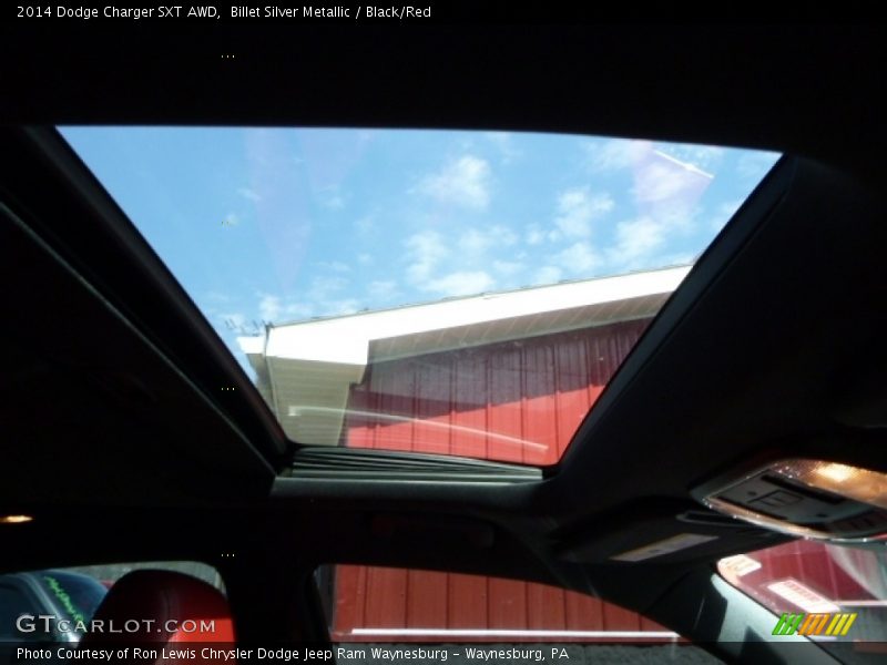 Billet Silver Metallic / Black/Red 2014 Dodge Charger SXT AWD