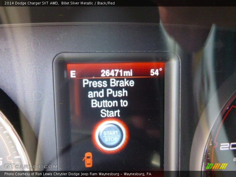 Billet Silver Metallic / Black/Red 2014 Dodge Charger SXT AWD