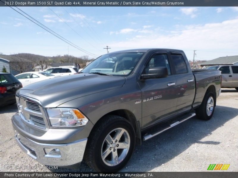 Mineral Gray Metallic / Dark Slate Gray/Medium Graystone 2012 Dodge Ram 1500 SLT Quad Cab 4x4