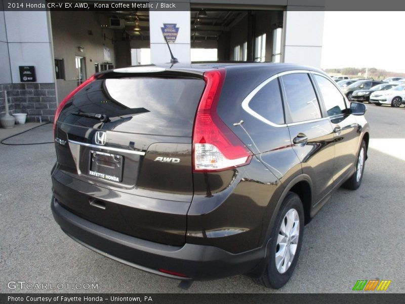 Kona Coffee Metallic / Black 2014 Honda CR-V EX AWD