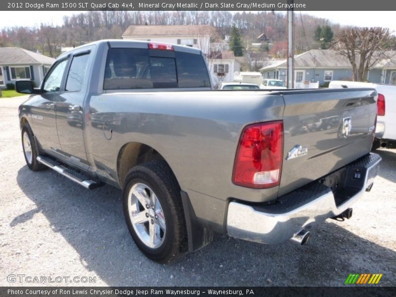 Mineral Gray Metallic / Dark Slate Gray/Medium Graystone 2012 Dodge Ram 1500 SLT Quad Cab 4x4