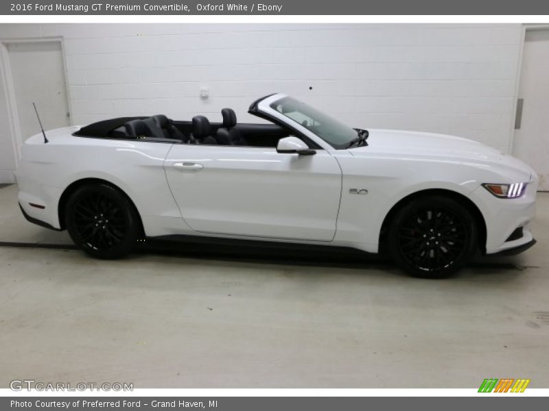 Oxford White / Ebony 2016 Ford Mustang GT Premium Convertible