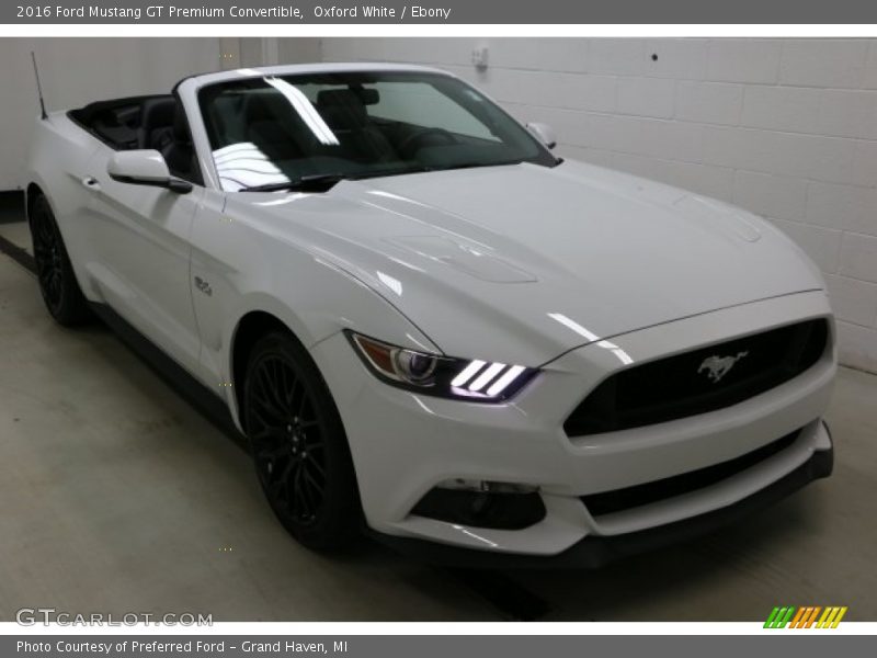 Oxford White / Ebony 2016 Ford Mustang GT Premium Convertible