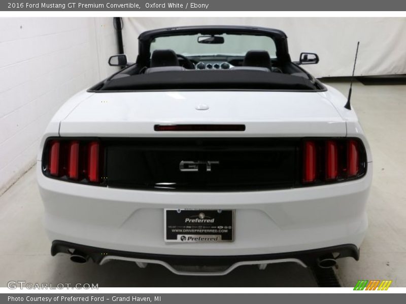 Oxford White / Ebony 2016 Ford Mustang GT Premium Convertible