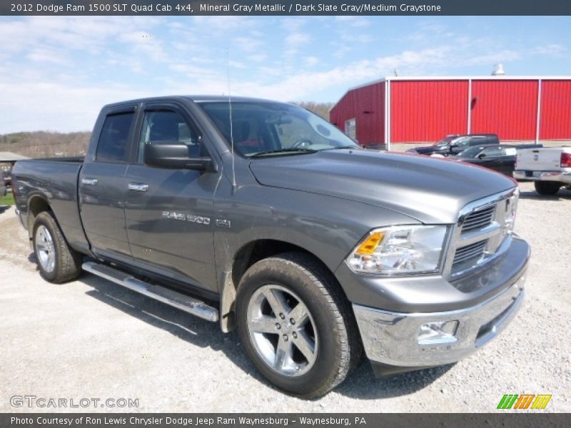 Mineral Gray Metallic / Dark Slate Gray/Medium Graystone 2012 Dodge Ram 1500 SLT Quad Cab 4x4