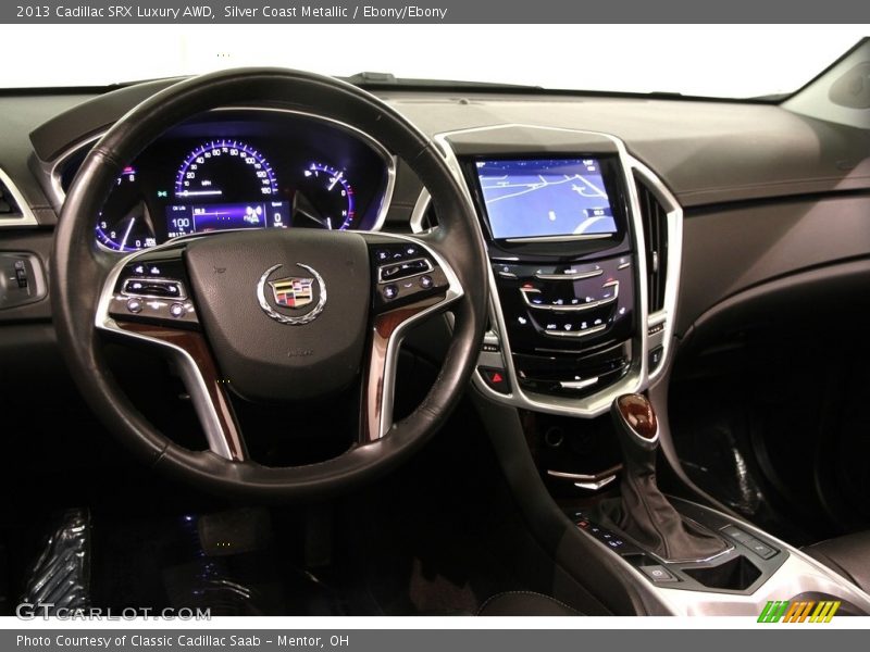 Silver Coast Metallic / Ebony/Ebony 2013 Cadillac SRX Luxury AWD