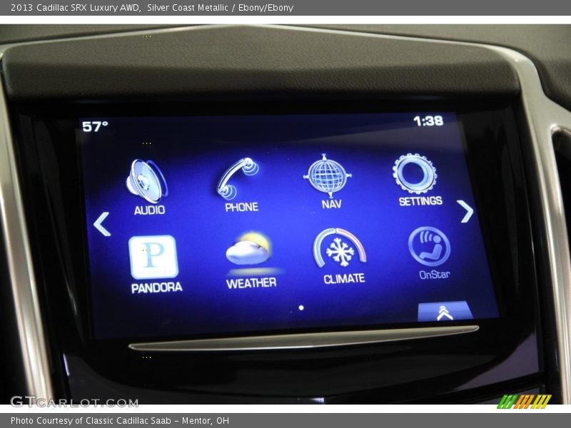 Silver Coast Metallic / Ebony/Ebony 2013 Cadillac SRX Luxury AWD