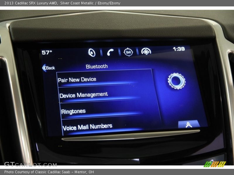 Silver Coast Metallic / Ebony/Ebony 2013 Cadillac SRX Luxury AWD