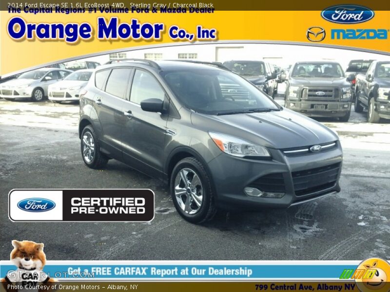 Sterling Gray / Charcoal Black 2014 Ford Escape SE 1.6L EcoBoost 4WD