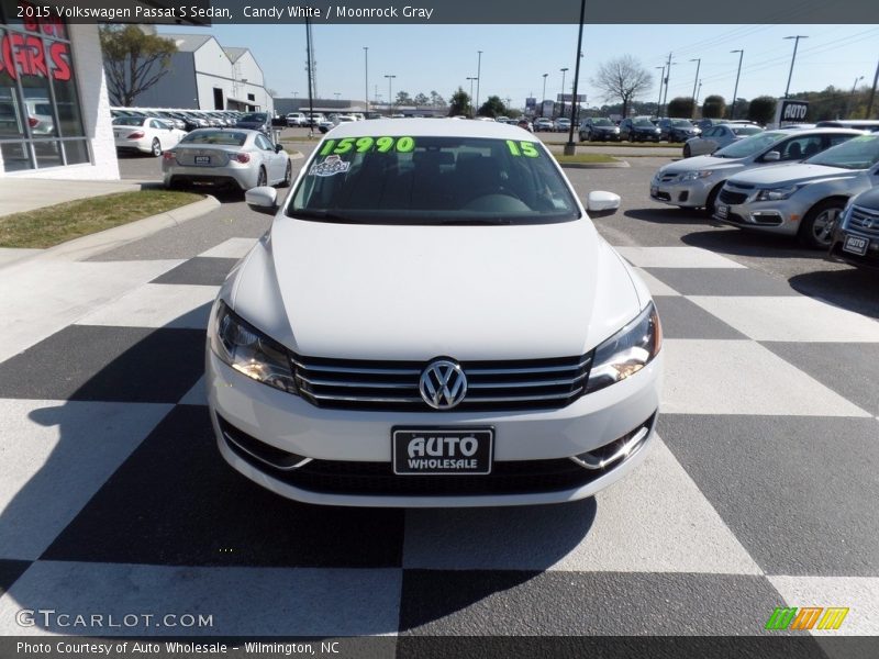 Candy White / Moonrock Gray 2015 Volkswagen Passat S Sedan