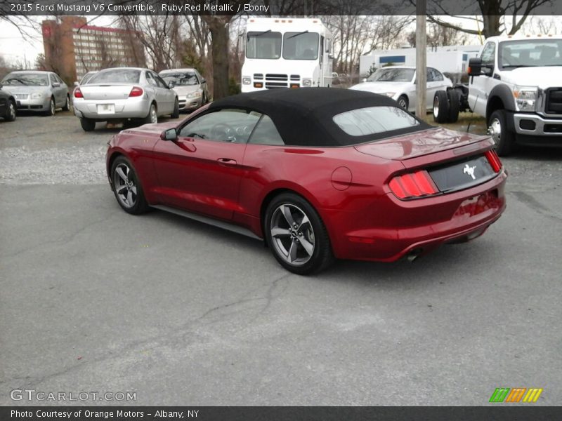 Ruby Red Metallic / Ebony 2015 Ford Mustang V6 Convertible