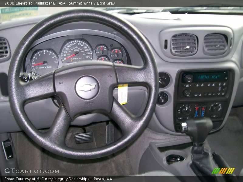 Summit White / Light Gray 2008 Chevrolet TrailBlazer LT 4x4