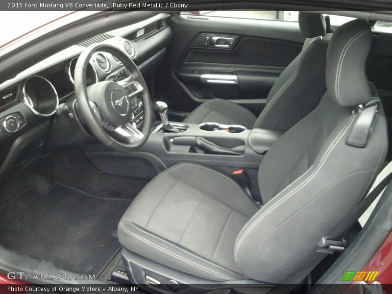 Front Seat of 2015 Mustang V6 Convertible