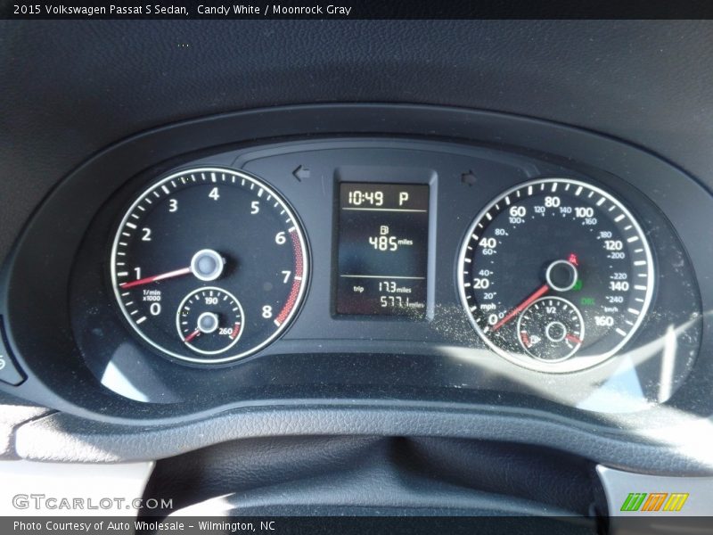 Candy White / Moonrock Gray 2015 Volkswagen Passat S Sedan