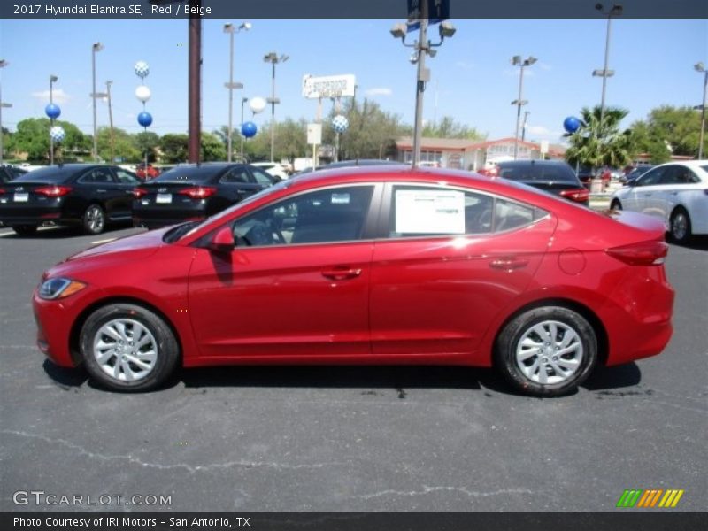 Red / Beige 2017 Hyundai Elantra SE