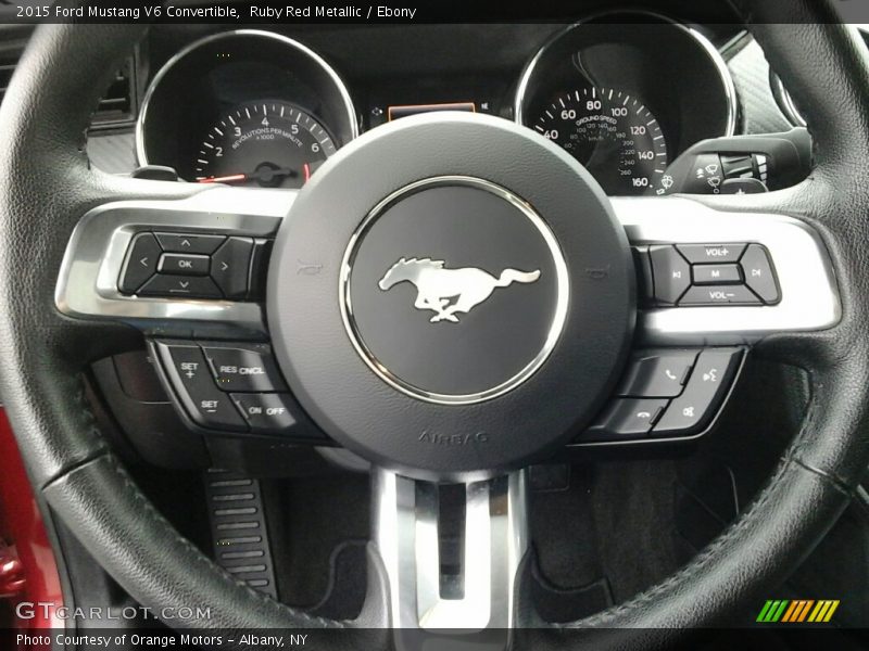 Ruby Red Metallic / Ebony 2015 Ford Mustang V6 Convertible