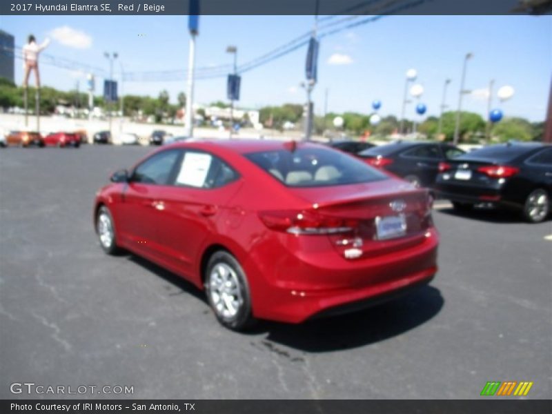 Red / Beige 2017 Hyundai Elantra SE