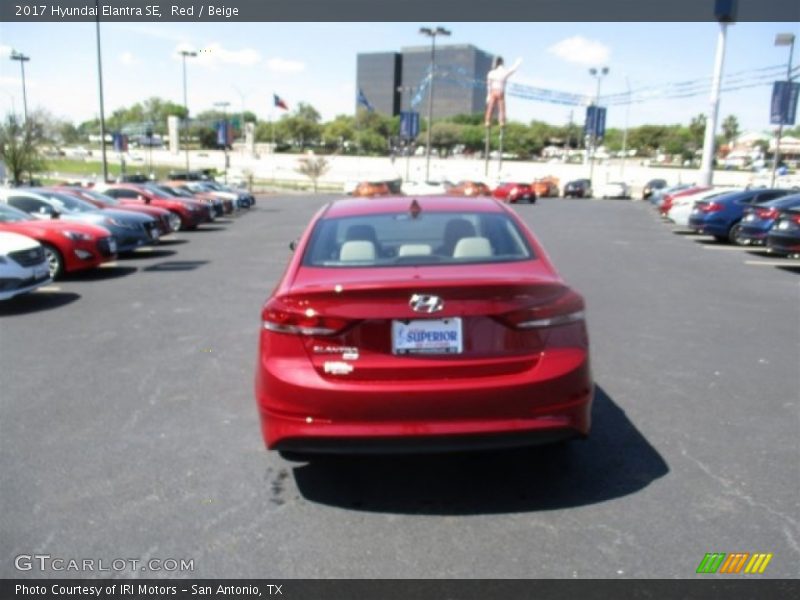 Red / Beige 2017 Hyundai Elantra SE