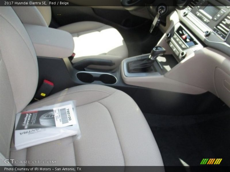 Red / Beige 2017 Hyundai Elantra SE