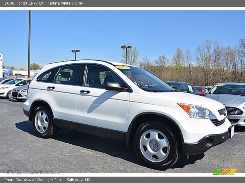 Taffeta White / Gray 2008 Honda CR-V LX