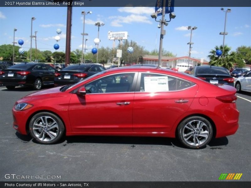Red / Beige 2017 Hyundai Elantra Limited