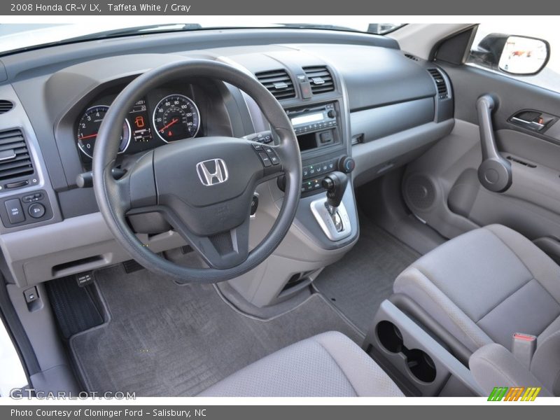 Taffeta White / Gray 2008 Honda CR-V LX
