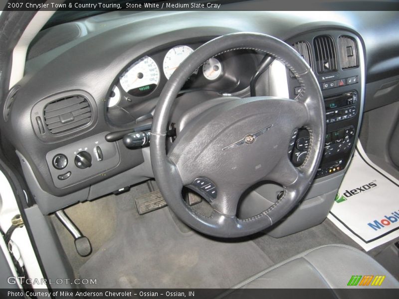 Stone White / Medium Slate Gray 2007 Chrysler Town & Country Touring