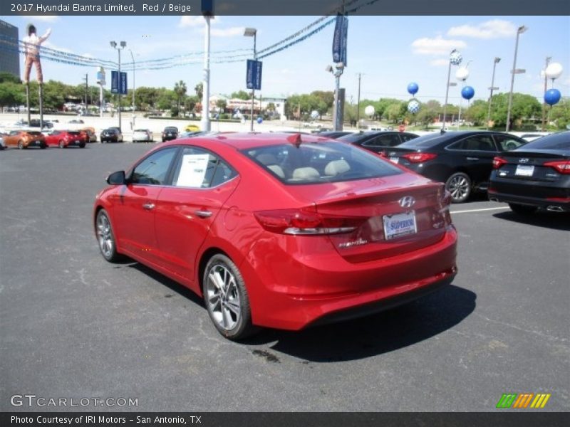 Red / Beige 2017 Hyundai Elantra Limited