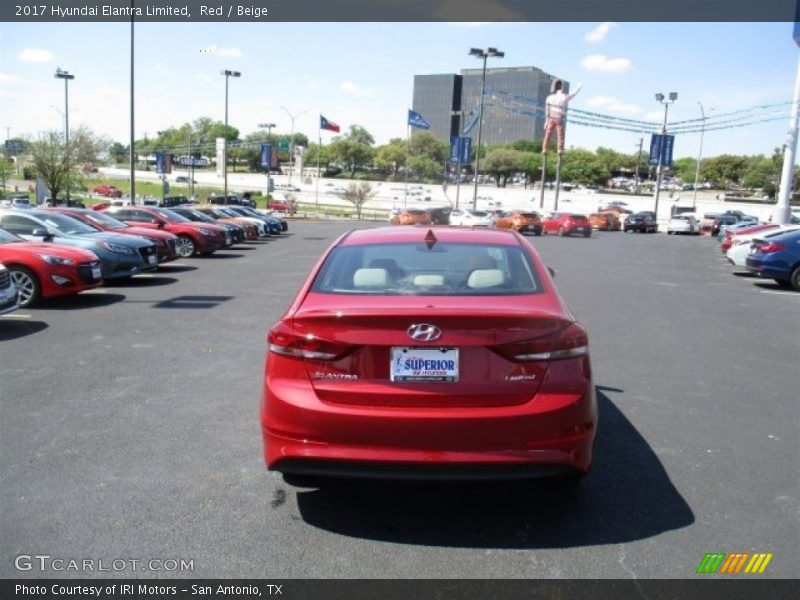 Red / Beige 2017 Hyundai Elantra Limited