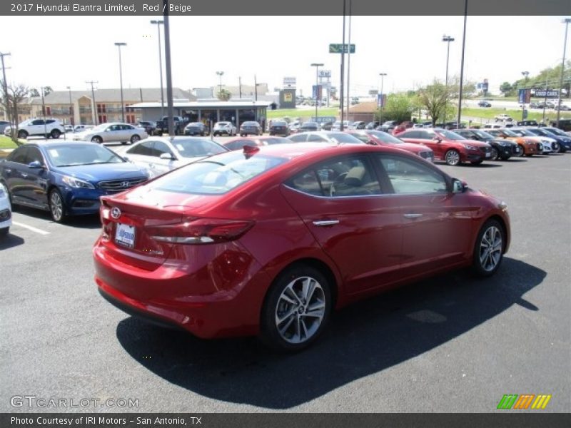 Red / Beige 2017 Hyundai Elantra Limited