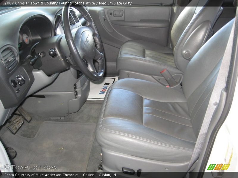 Stone White / Medium Slate Gray 2007 Chrysler Town & Country Touring