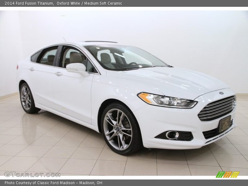 Oxford White / Medium Soft Ceramic 2014 Ford Fusion Titanium