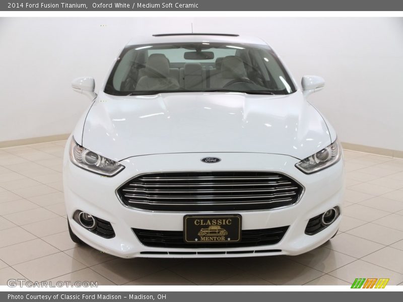 Oxford White / Medium Soft Ceramic 2014 Ford Fusion Titanium