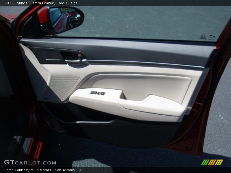 Red / Beige 2017 Hyundai Elantra Limited