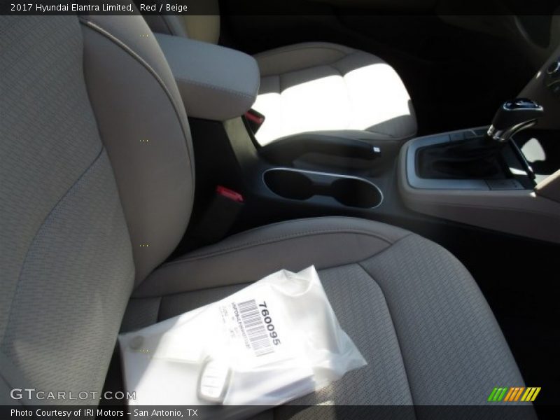 Red / Beige 2017 Hyundai Elantra Limited