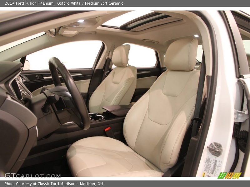 Oxford White / Medium Soft Ceramic 2014 Ford Fusion Titanium