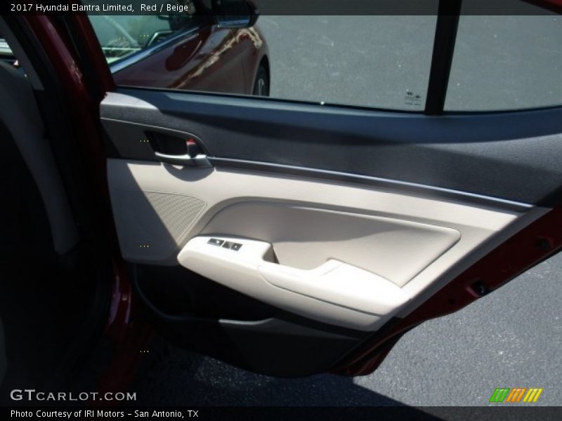 Red / Beige 2017 Hyundai Elantra Limited