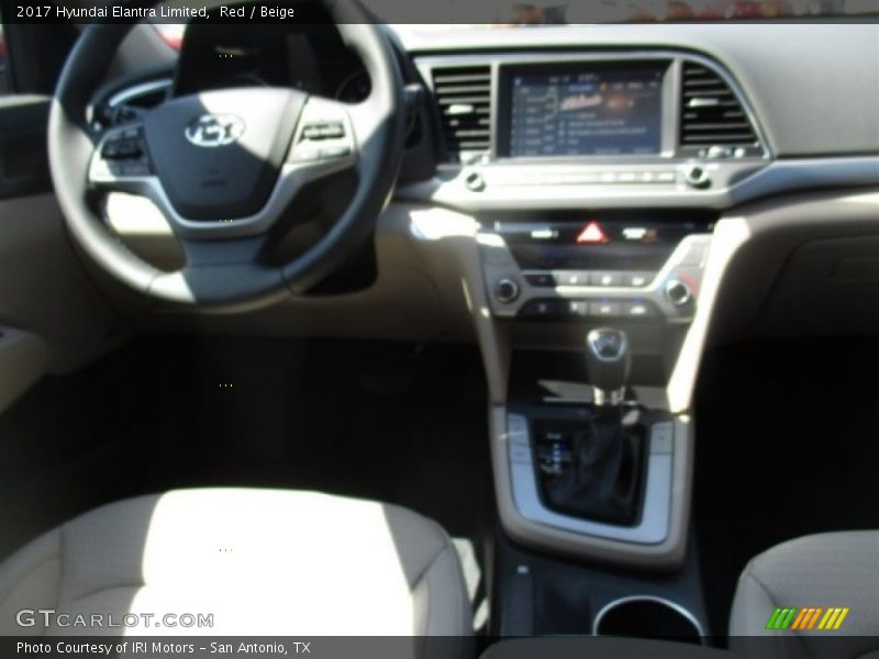 Red / Beige 2017 Hyundai Elantra Limited