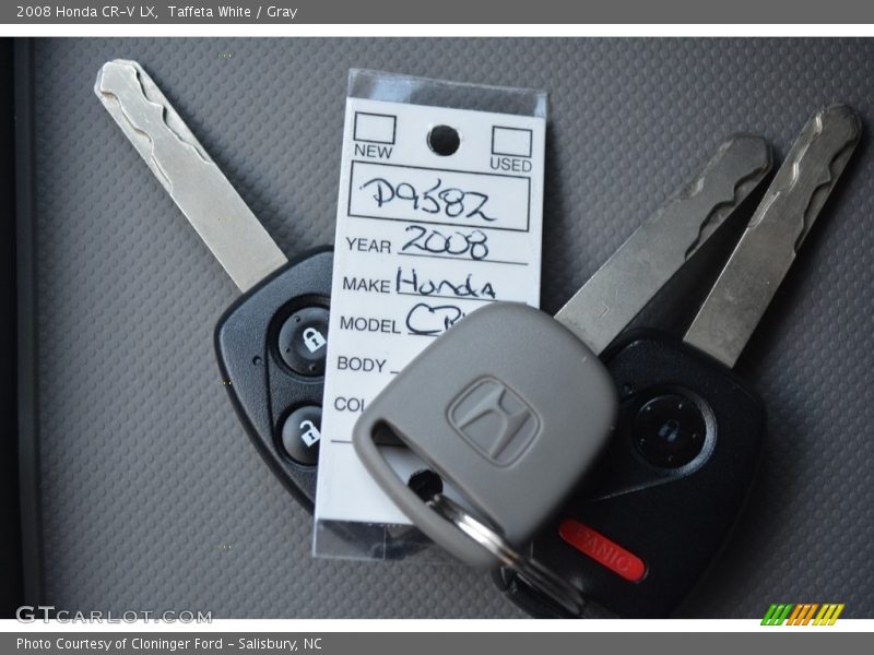 Taffeta White / Gray 2008 Honda CR-V LX