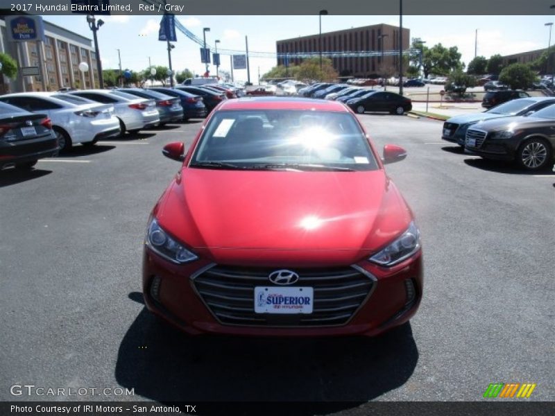 Red / Gray 2017 Hyundai Elantra Limited