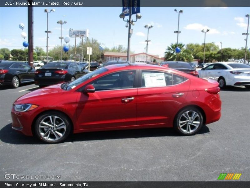 Red / Gray 2017 Hyundai Elantra Limited