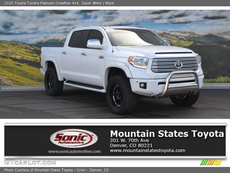 Super White / Black 2015 Toyota Tundra Platinum CrewMax 4x4
