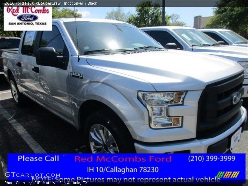 Ingot Silver / Black 2016 Ford F150 XL SuperCrew