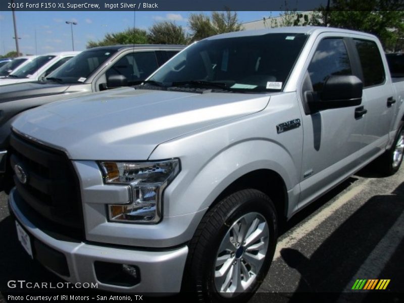 Ingot Silver / Black 2016 Ford F150 XL SuperCrew